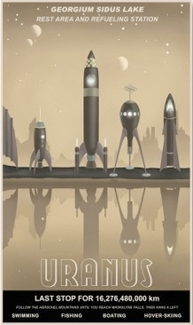 Illustration for article titled Retro Posters Invite You To Fly The Friendly Skies Of Space